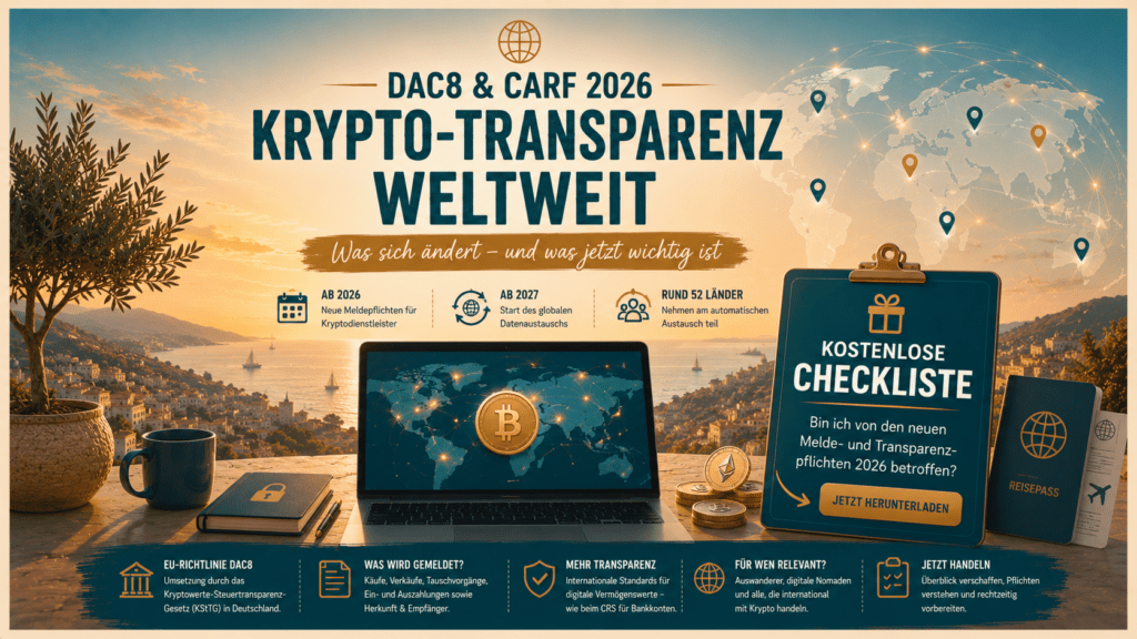 Symbolbild Krypto-Transparenz und DAC8-Meldepflicht 2026