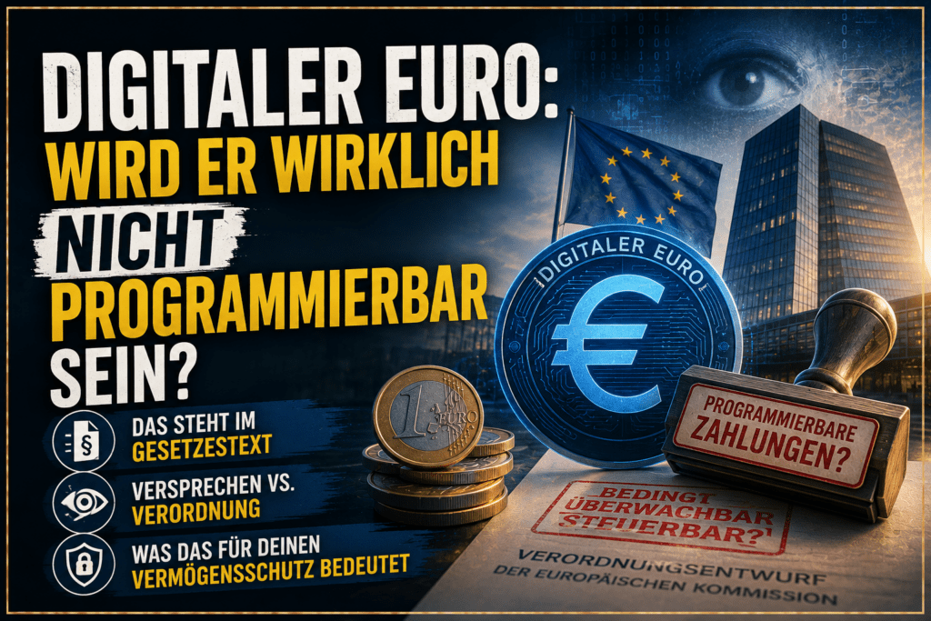 Digitaler Euro und EZB-Gebäude – Symbolbild zur EU-Verordnung über programmierbare Zahlungen