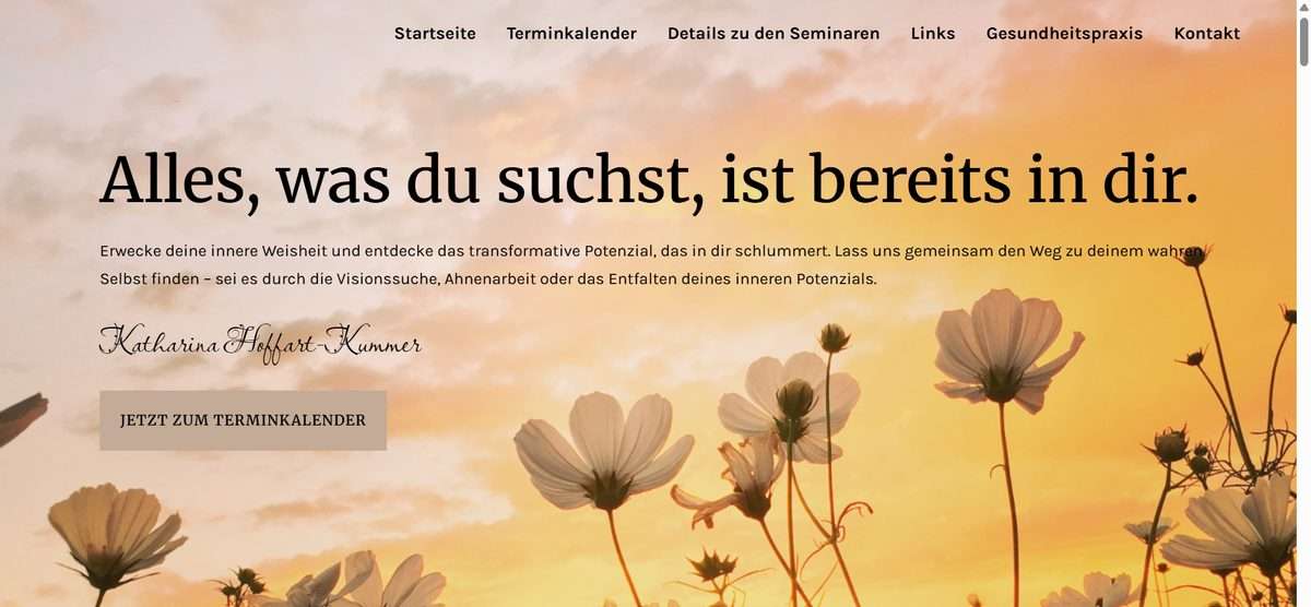 Screenshot der Website katharinahoffart-kummer.de